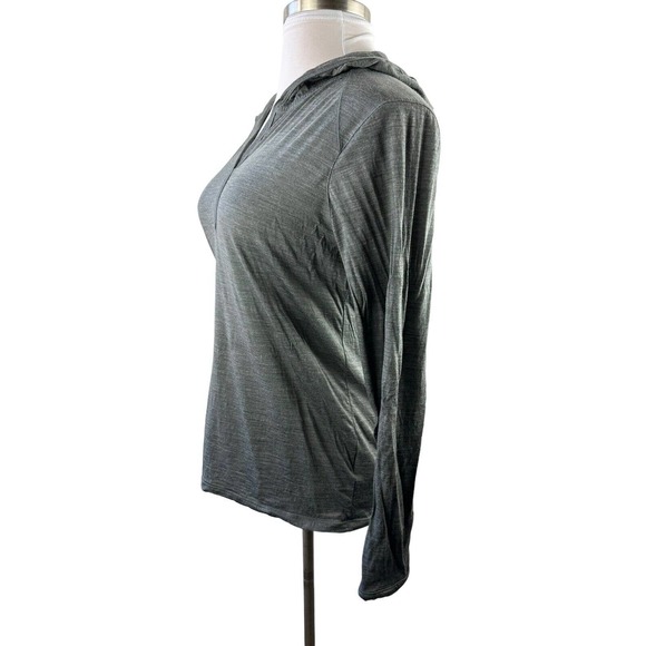 *Flaw Icebreaker Cool Lite Merino Wool Sphere Long Sleeve Hoodie Women's Large - Picture 3 of 13